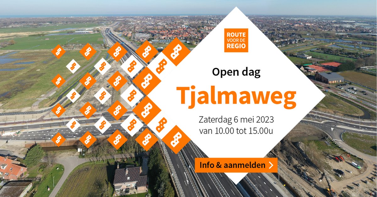 Volgende week is het zover, de Open Dag Tjalmaweg! 🎊 Tijdens deze dag kun je eenmalig de Tjalmaweg en viaduct Valkenburg-Oost van dichtbij komen bekijken. 👀 Een unieke kans om over de nieuwe weg te lopen en fietsen!  Meer info en aanmelden? 👉 bit.ly/3MqcIqM #opendag