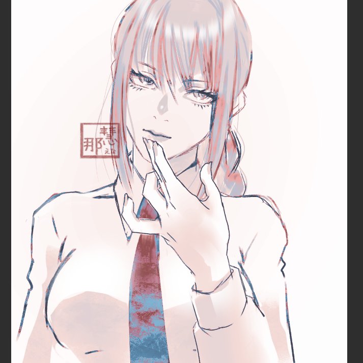 マキマ(チェンソーマン) 「なんとなく描いていたら 髪型が似てしまったので マキマさんにしてしまった落書き」|慧那(えな)5月分有償依頼受付中のイラスト