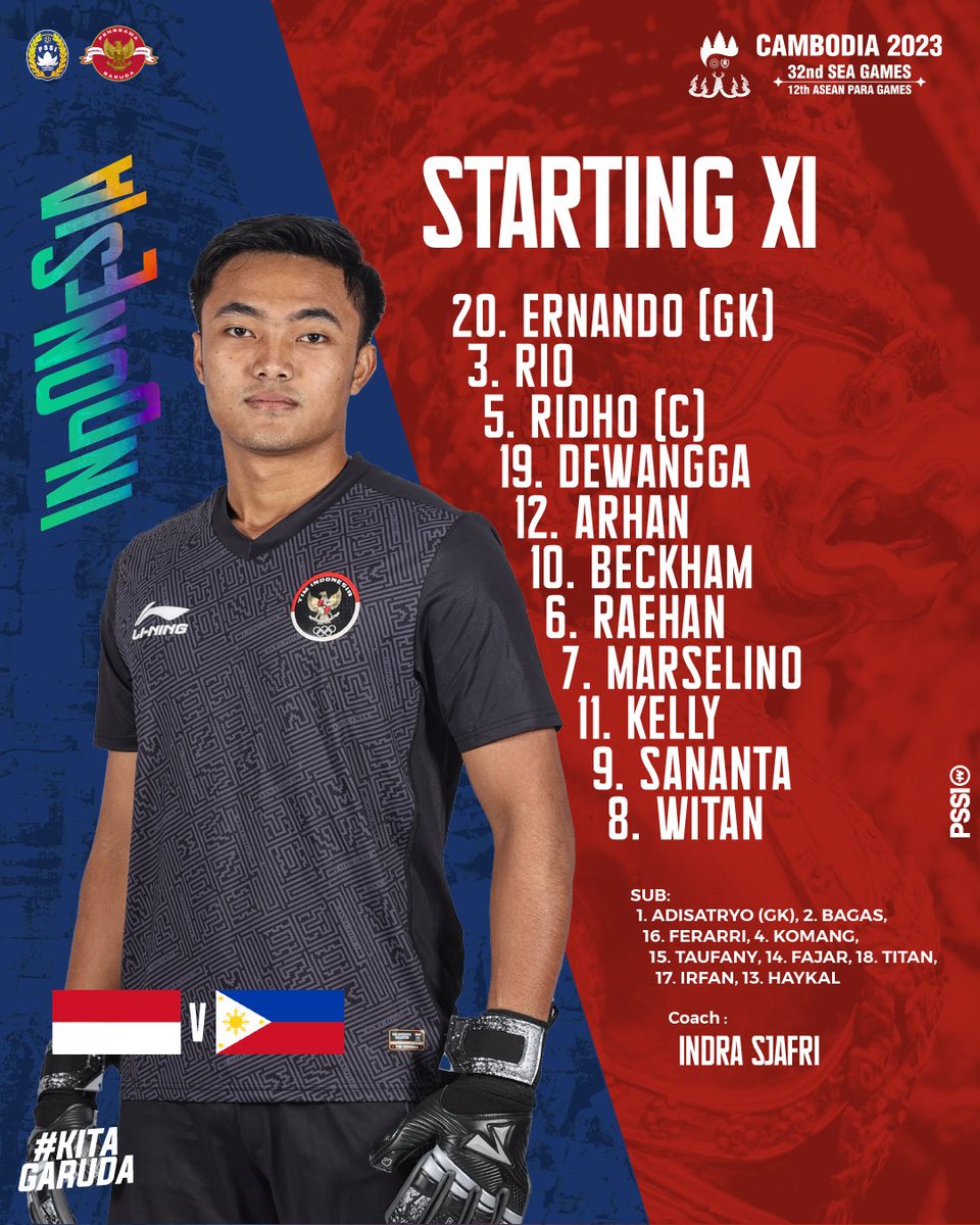 PSSI's tweet photo. 1️⃣1️⃣ pertama pada laga perdana! 🔥

#KitaGaruda #TimnasDay https://t.co/J6ywNUcwGn