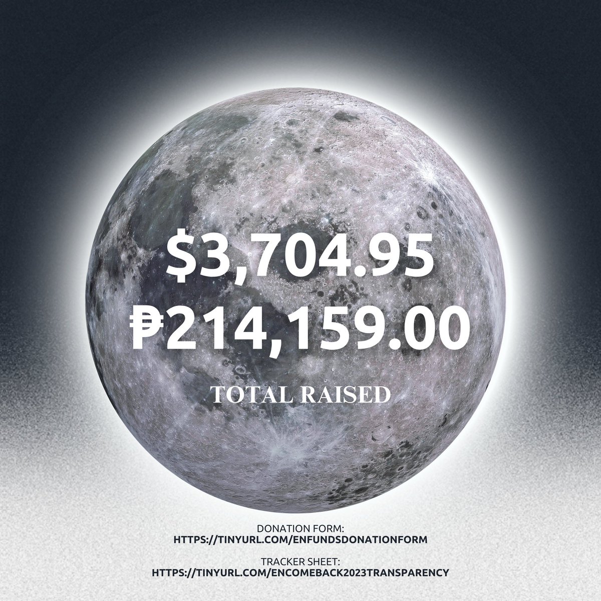 EnFunds's tweet photo. [EN-FUNDS UPDATE]
Apr 29 5:00pm KST

we’ve already raised a total of $3,704.95 (₱214,159)

GENERAL COMEBACK FUNDS: $3,060.67 (₱176,917.45)

BILLBOARD CHARTS: $644.28 (₱37,241.55)

Donation form
🔗https://t.co/2R2ldm9nWQ

Transparency Sheet
🔗https://t.co/DPbcwXm8rd

#EnFunds https://t.co/GVzZ28mEZw