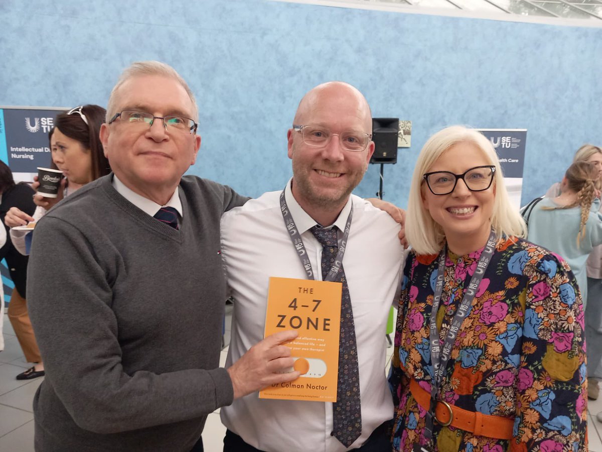NursingWit's tweet photo. Congratulations to Colman on his book launch yesterday in @SETUIreland #4to7Zone Great words of wisdom for staff and students about the importance of being in the 4-7 zone. #averageisok #4to7Zone https://t.co/wwjcYMv673
