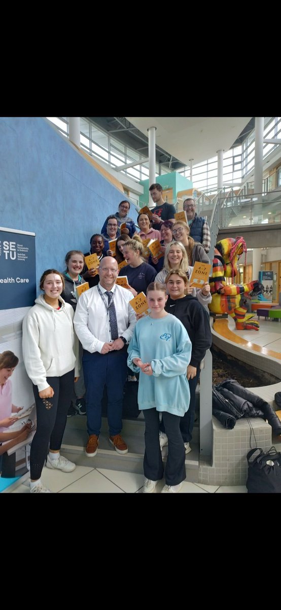 NursingWit's tweet photo. Congratulations to Colman on his book launch yesterday in @SETUIreland #4to7Zone Great words of wisdom for staff and students about the importance of being in the 4-7 zone. #averageisok #4to7Zone https://t.co/wwjcYMv673