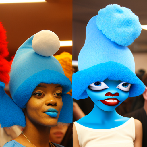 imaginesmthin's tweet photo. /imagine Rihanna is going to be smurfette

Unlike your artwork, literal prompt is cursed beyond comprehension.
#aiart #midjourney #midjourneyv5 https://t.co/S1JRBtmi5r