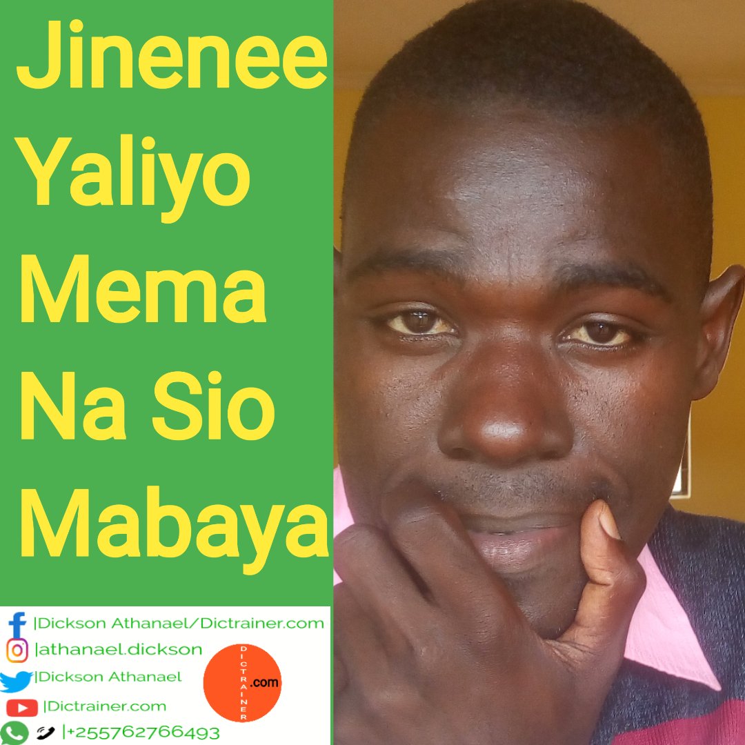 dictrainer's tweet photo. Jinenee yaliyo mema na sio mabaya. https://t.co/fYZn2AaslR
