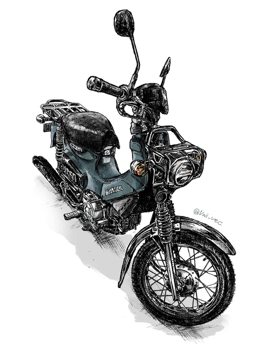 バイク来たのでその勢いで模写 きゃわいいいいい
