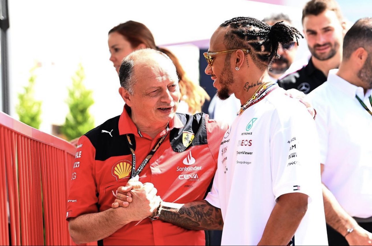 Pit Spor on Twitter: "😅 Fred Vasseur & Lewis Hamilton. #Formula1 #F1 #AzerbaijanGP https://t.co/uuzwz2pC9W" / Twitter