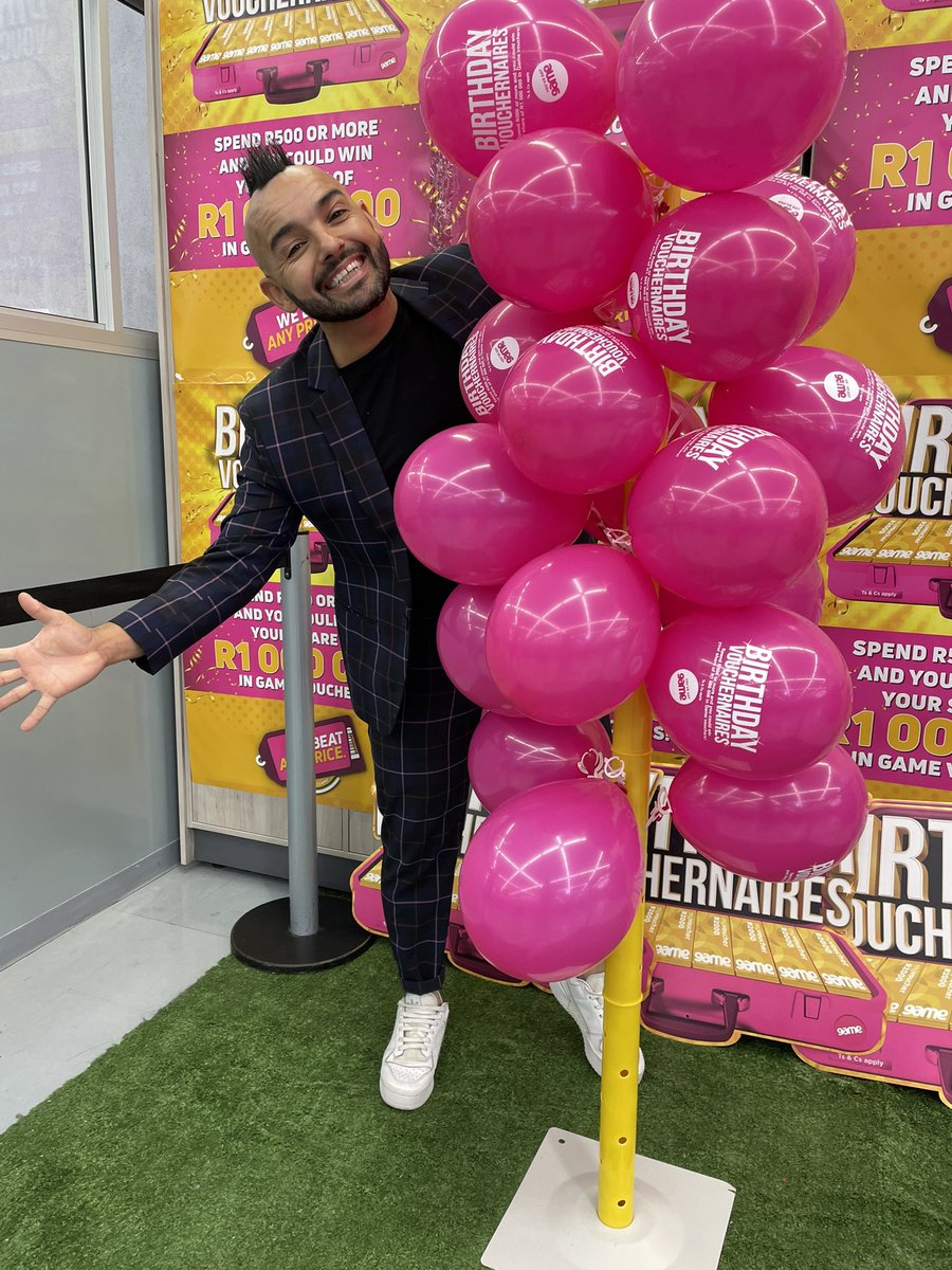 KFMza's tweet photo. It's Game's Birthday! To celebrate, the #KfmTop40 with @carlwastie and the #KfmCrew are broadcasting LIVE from Game in Canal Walk today from 10am – 2pm! And we're giving you the chance to win a Game voucher! https://t.co/KUmmiuHvo7