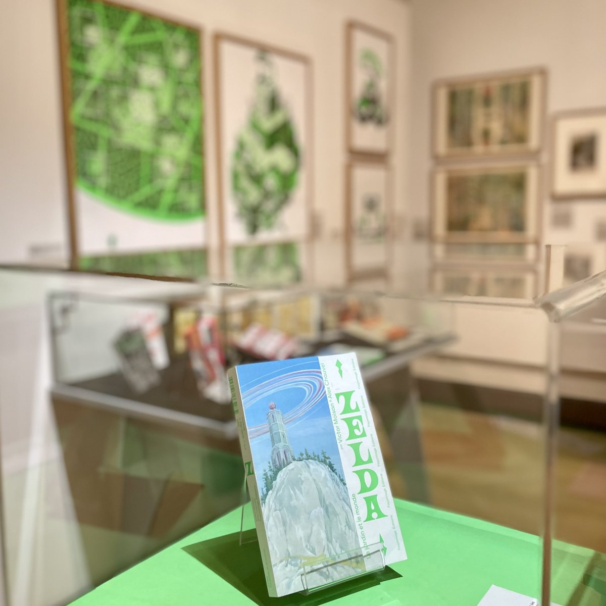 JeromeDittmar's tweet photo. Très très fier que notre livre ZELDA — LE JARDIN ET LE MONDE de Victor Moisan et Alex Chauvel soit désormais exposé. C’est au Musée de l’imprimerie et de la communication graphique, à Lyon, et cela dure jusqu’au 3 septembre ✊ @VictorMoisan @FaconnageE https://t.co/NN3KT93hZI