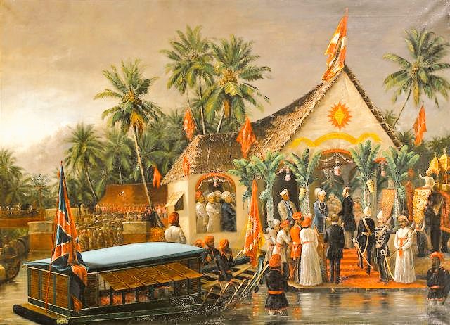 Remembering the legendary artist of India #RajaRaviVarma on his birth anniversary. 🙏

His painting 'Maharajah of Travancore welcoming Richard Grenville in 1880' was in #NiravModi's private collection which was auctioned at ₹16 crore.