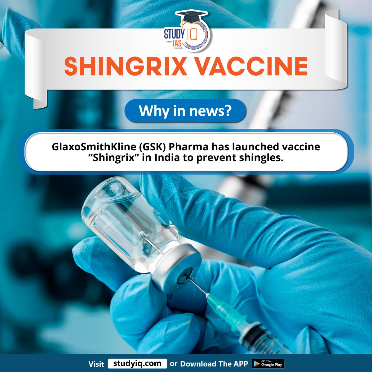 upsciq's tweet photo. Shingrix Vaccine
#shingrixvaccine #whyinnews #glaxosmithkilne #gsk #pharma #shingles #varicellazostervirus #vzv #chickenpox #heartdisease #immunity #herpeszoster #herpeticneuralgia #usfood #drugadministration #europeancommission #usa #upsc #cse #ips #ias https://t.co/L2xp6vELZs