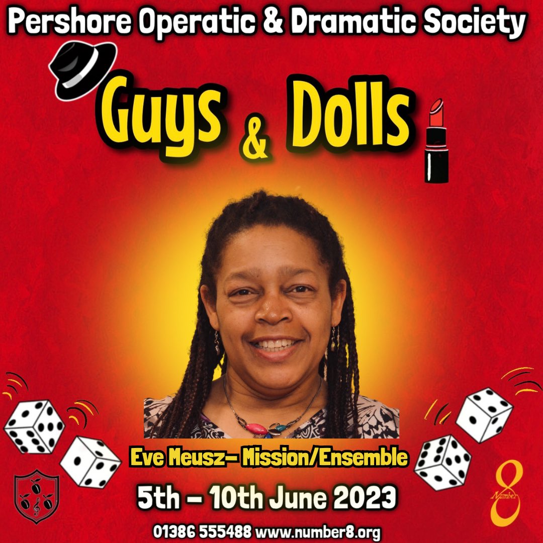 Say hello to our Mission Band: Lindsey, PJ and Eve.

🎟️PODS production of Guys &amp; Dolls is on at Number 8 June 5-10th. Tickets are available from the box office online number8.org/events/pershor… or call 01386 555488🎟️ #Theatre #musicaltheatre #AmDram