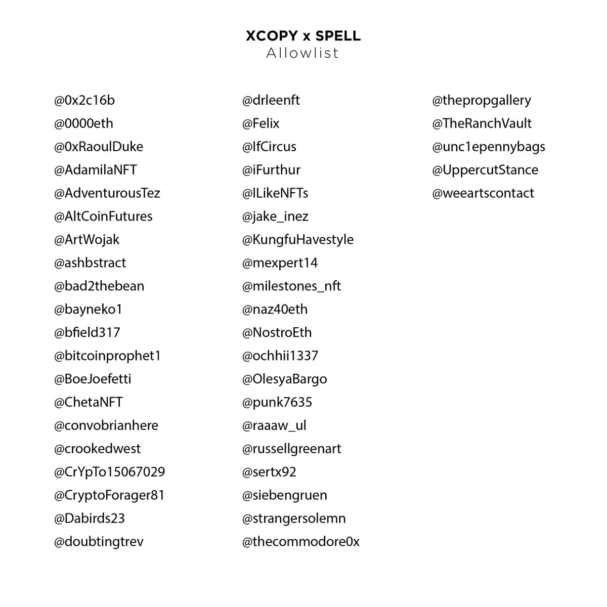 Allow-list 👇 Congrats all 🫡❤️‍🔥