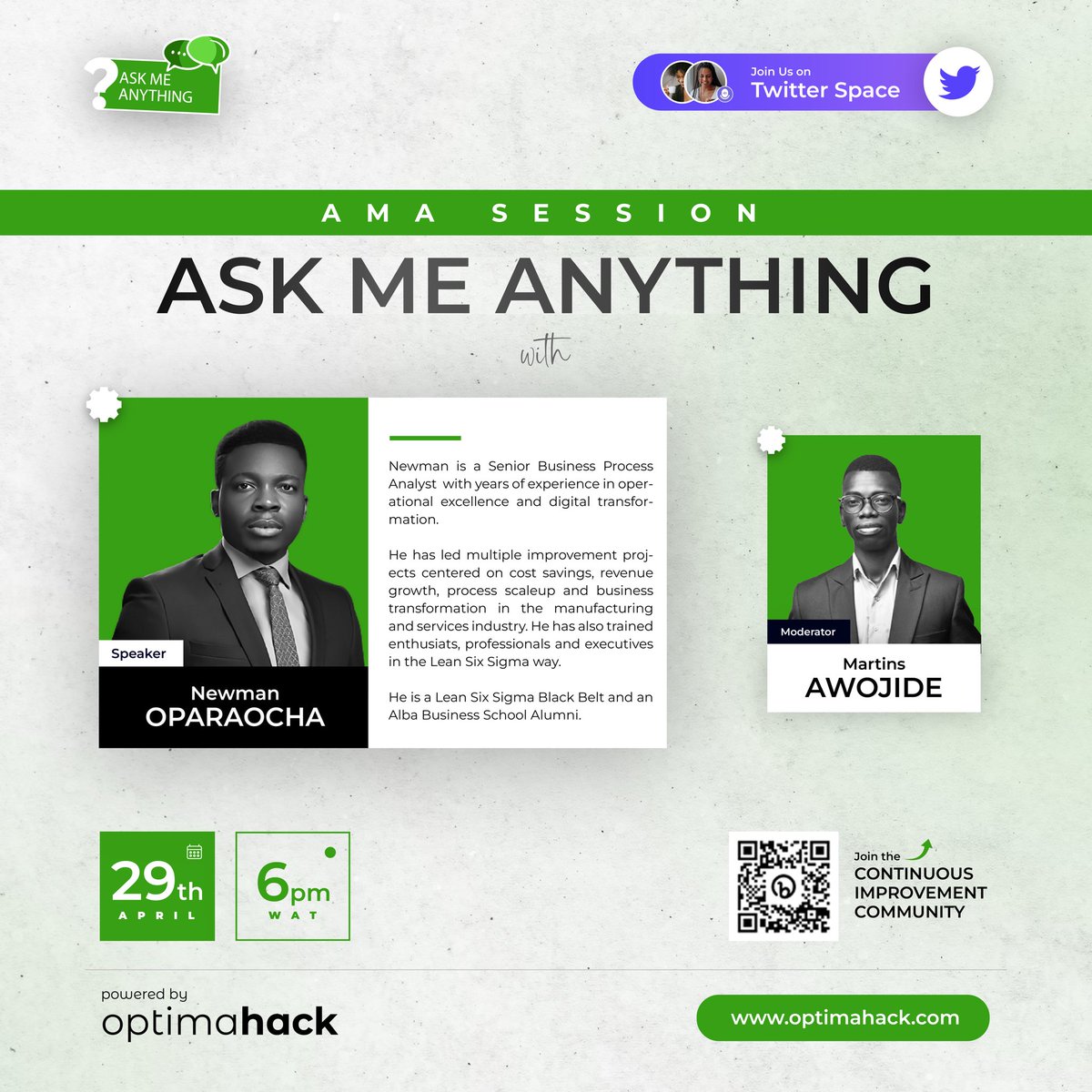 otokitiayomide's tweet photo. Join in as we host another AMA session today with a special guest from the tech space @newman_oc. You can't afford to miss this opportunity to gain valuable insights and ask your burning questions to our guest expert. 

Mark your calendars for 6pm today.

#AMA #Tech #CICommunity https://t.co/QRxKajGT2X
