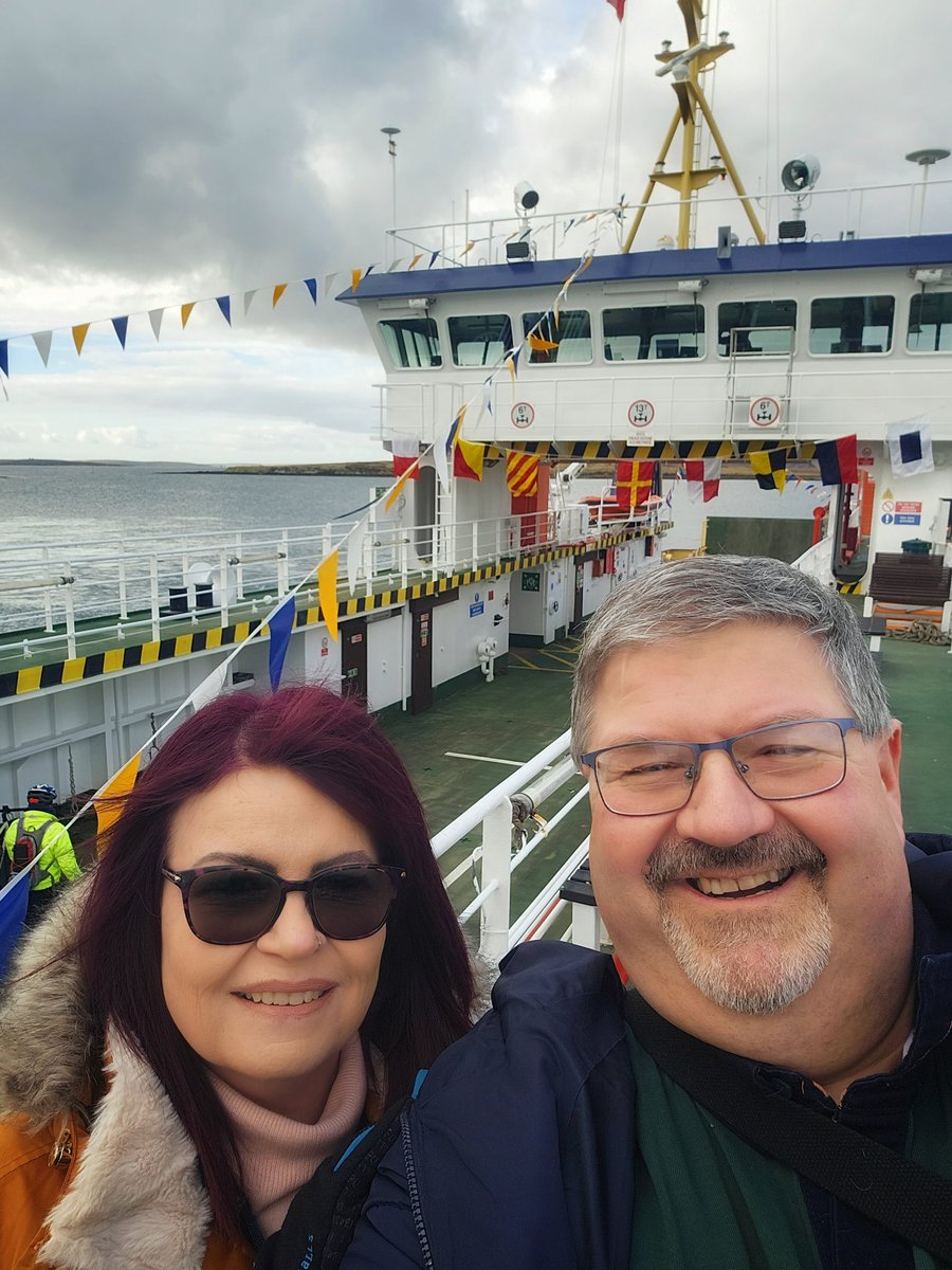 Early morning ferry to Hoy...little did we know when we booked it that @chrishoy  would be opening the Scapa Flow museum! #cyclists #lycra #shorts @OrkneyFerries @scottishisland