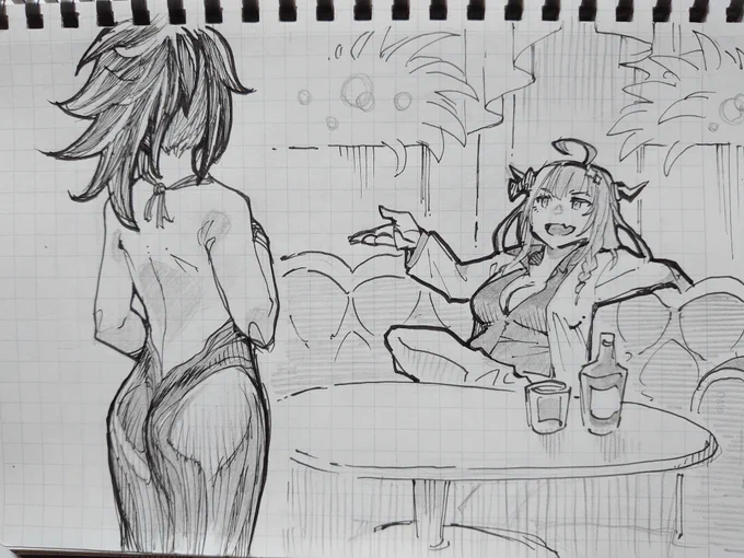 かわいい女の子を描きました。
#みかじ絵 
