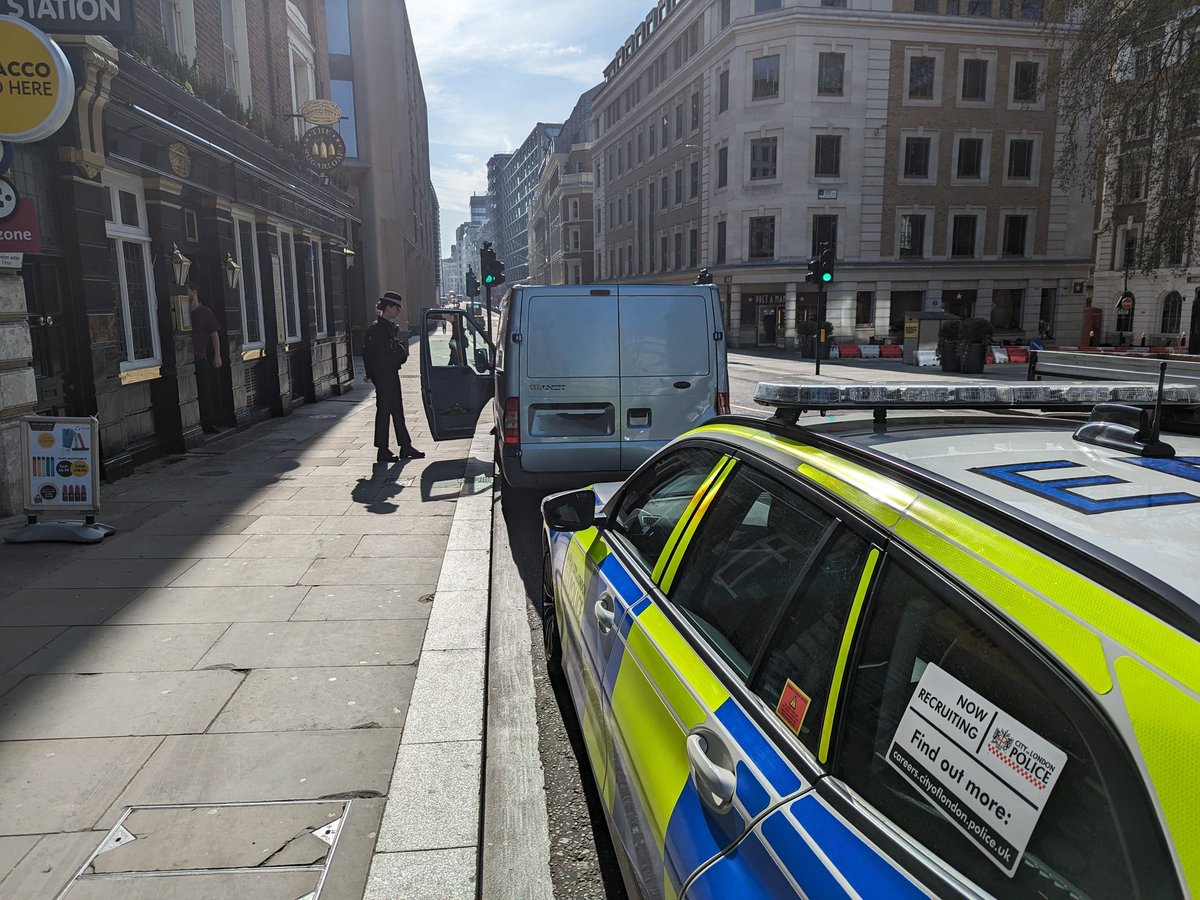 CityPoliceCops's tweet photo. #CityRPU are busy this morning showing new Detective Constables what we do. First stop of the day is a drug driving arrest 45. https://t.co/fonMrUDfbF