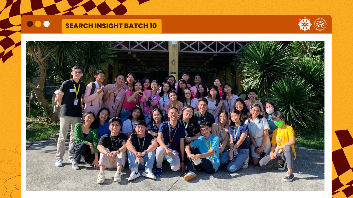SearchInLipa's tweet photo. Congratulations to the tenth batch of Search Insight! 💛

May you take all of the lessons learned from the recollection and use them to your future endeavors. Always remember to keep the fire burning! 

#DLSLSearchInsight 🔥 https://t.co/29OuqWJ6kE