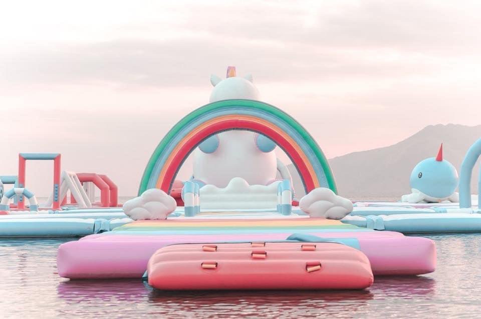 inflatableislnd's tweet photo. Yup! We actually have a mascot too! It’s name is Baba 🦄✨ if you spot it make sure you give it a big ol’ hug! https://t.co/EVIxN9vM2M