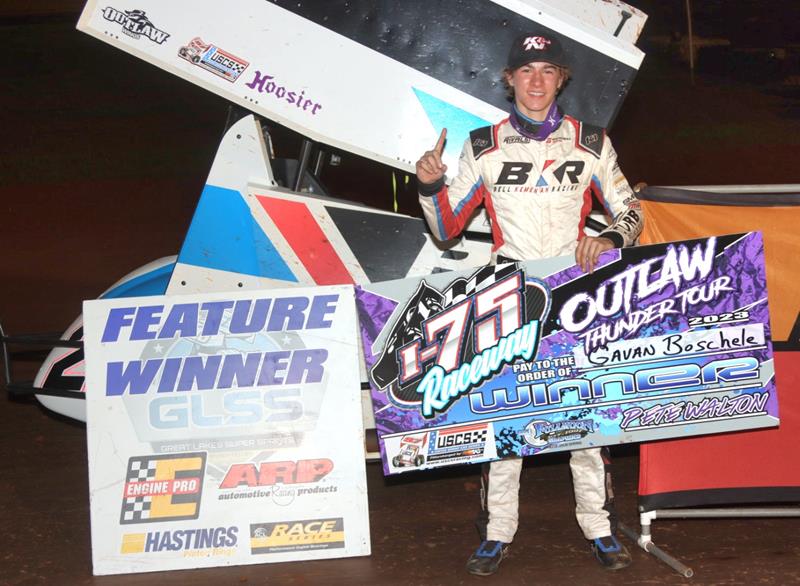 BOSCHELE WINS FIRST USCS/GLSS FEATURE nrainvaders.com/press/article/… @WatchGavanRace <a href="/i75raceway/">I-75 Raceway</a> <a href="/uscsracing/">uscsracing</a>