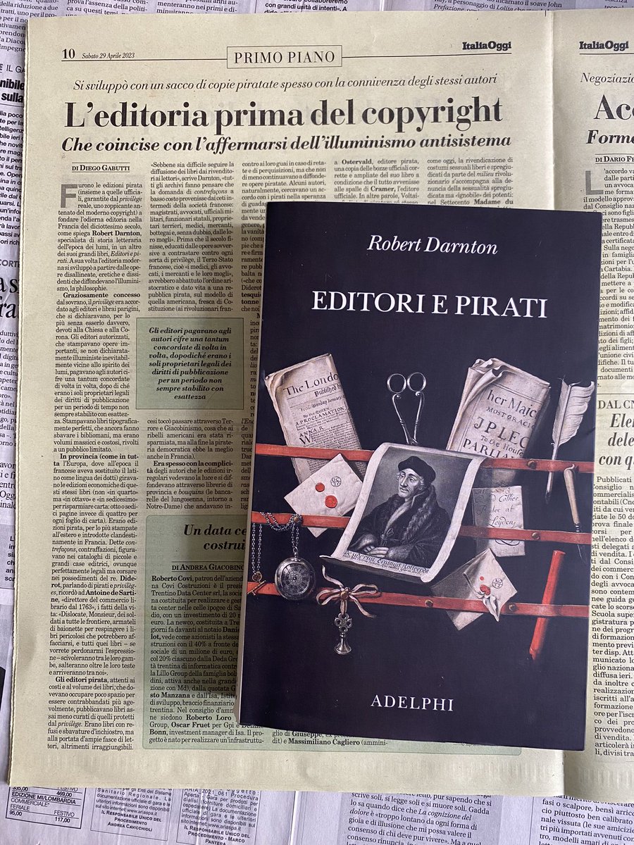 GiCivi's tweet photo. Due i generi più piratati: opere licenziose e philosophie. Si vendevano bene, naturalmente, anche i libri scientifici, le relazioni di viaggio, le biografie, la narrativa amena, i saggi storici. Ma furono la philosophie e la pornografia a caratterizzare l'epoca.
#RobertDarnton https://t.co/z22wkWq312