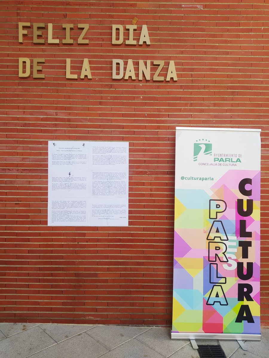 CulturaParla's tweet photo. ¡Feliz #DíaDeLaDanza #Parla!

Os dejamos el mensaje del Día Internacional de la Danza 2023 escrito por la bailarina y coreógrafa Yang Liping👇

https://t.co/AJpOaYlVZz

#ParlaEsCultura
#DíaInternacionalDeLaDanza https://t.co/1RQsh7RJFv