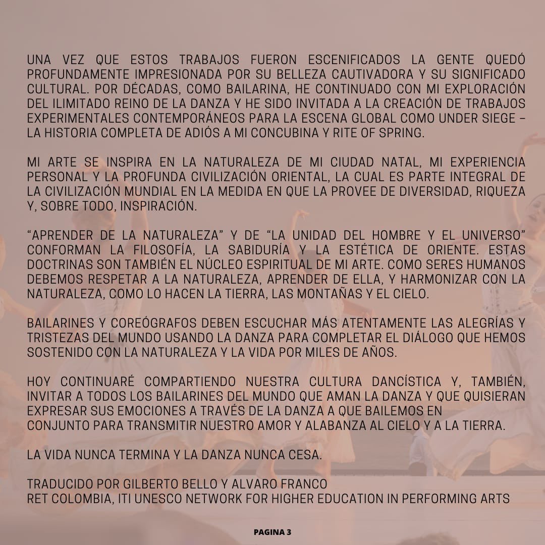 CulturaParla's tweet photo. ¡Feliz #DíaDeLaDanza #Parla!

Os dejamos el mensaje del Día Internacional de la Danza 2023 escrito por la bailarina y coreógrafa Yang Liping👇

https://t.co/AJpOaYlVZz

#ParlaEsCultura
#DíaInternacionalDeLaDanza https://t.co/1RQsh7RJFv