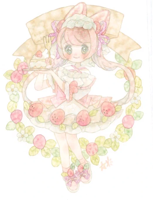 透明水彩で色んなイラストを描いています*゜ご縁がありますようにฅ(^ω^ฅ)  #GWはフォロワーが増えるらしい #絵描きさんと繫がりたい