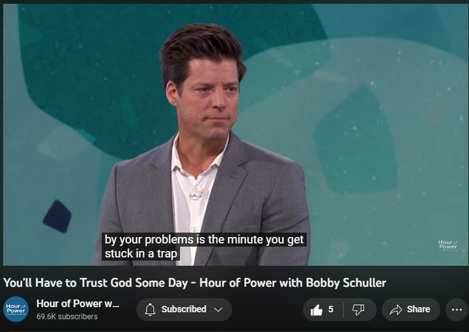 46 views  29 Apr 2023
Pastor Bobby teaches that our lives are ever expanding or ever shrinking, based on our daily choices. Decisions you make every day will make your life bigger or smaller. Today’s message: “The Will to Life.”

This week’s interview guest is Clint Gresham. Worship led by Noelle Lidyoff and The Hour of Power Choir. They are accompanied by the Hour of Power Orchestra.

FREE EBOOK: Godly Meditations: 5 Practical Steps to Building a Vibrant Rhythm of Life click here https://bit.ly/GodlyMeditationsEbook

Subscribe on Youtube to receive weekly messages of hope from Bobby! https://bit.ly/3yMUtEr

If you would like to support Hour of Power you can give through our website by clicking here bit.ly/3fqXrI8

Follow on social:
Facebook: https://bit.ly/3gXbOUS
Instagram: https://bit.ly/3FFf3ut

About Hour of Power:
Each week Pastor Bobby Schuller inspires viewers around the world to live a life filled with hope through unique messages, interviews, and inspiring music.