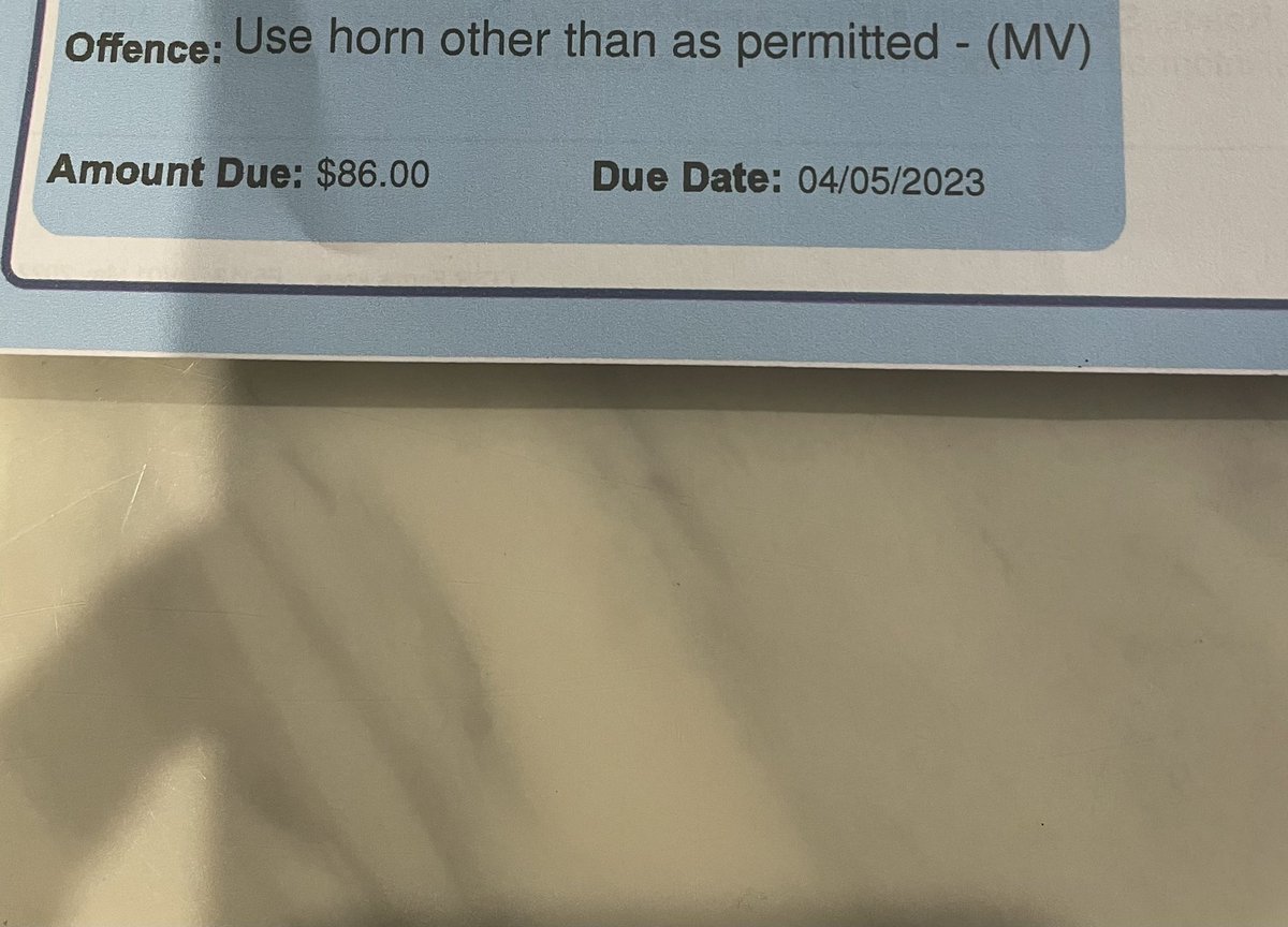 littlemykonos's tweet photo. I just got an $86 fine for using my car horn wrong.
Australia is a police state. https://t.co/K5Q3fYxUJy