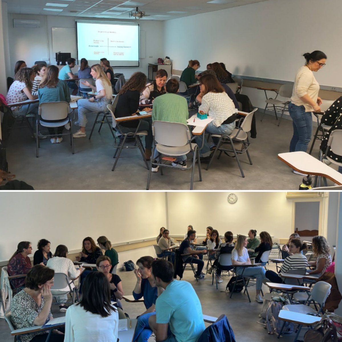Infermeres_ACDI's tweet photo. El comandament infermer ha d'exercir funcions de lideratge, ser organitzat, creatiu, innovador i tenir un bon coneixement de les polítiques sanitàries. 

Avui, en el curs de Gestió #ACDI, la Dra. Maria Palacín desgrana com fer un bon DAFO per analitzar la realitat de cada centre. https://t.co/Ja60Q1vbts
