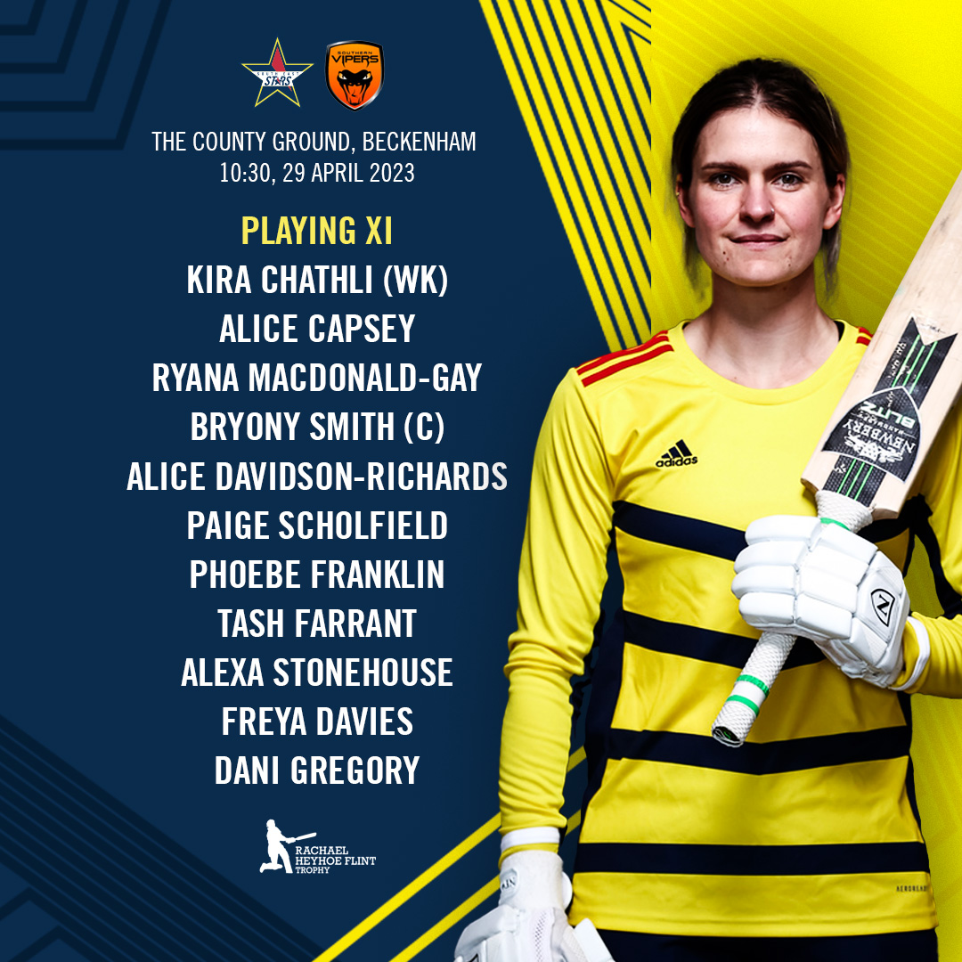 🌟| TOSS NEWS 

Vipers have won the toss and elected to bat

Alice Capsey &amp; Tash Farrant return to our starting XI against @VipersKSL

Scorecard 👉 live.nvplay.com/ecb/#mcc0abc57…