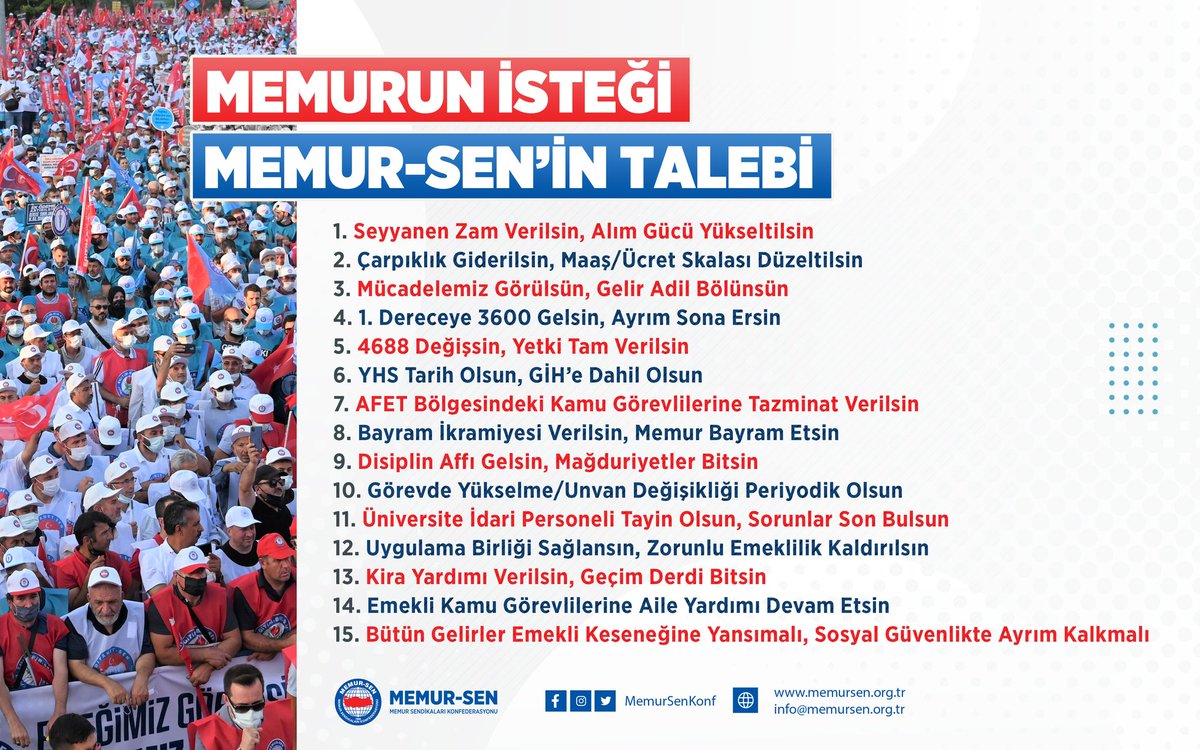 kenanserefli's tweet photo. Sözleşmeliden kadroya geçenlerin eş durumu sorunu çözülsün.

Öğretmenlik meslek kanunu revize edilsin, mağduriyetler giderilsin.

Alan değişikliği takvimi açıklansın.

Vergi dilimi %15'e sabitlensin.

Zorunlu hizmet affı getirilsin.

Refah payı gerçekçi olsun.

#Memurunİsteği https://t.co/57sX0aqjWH