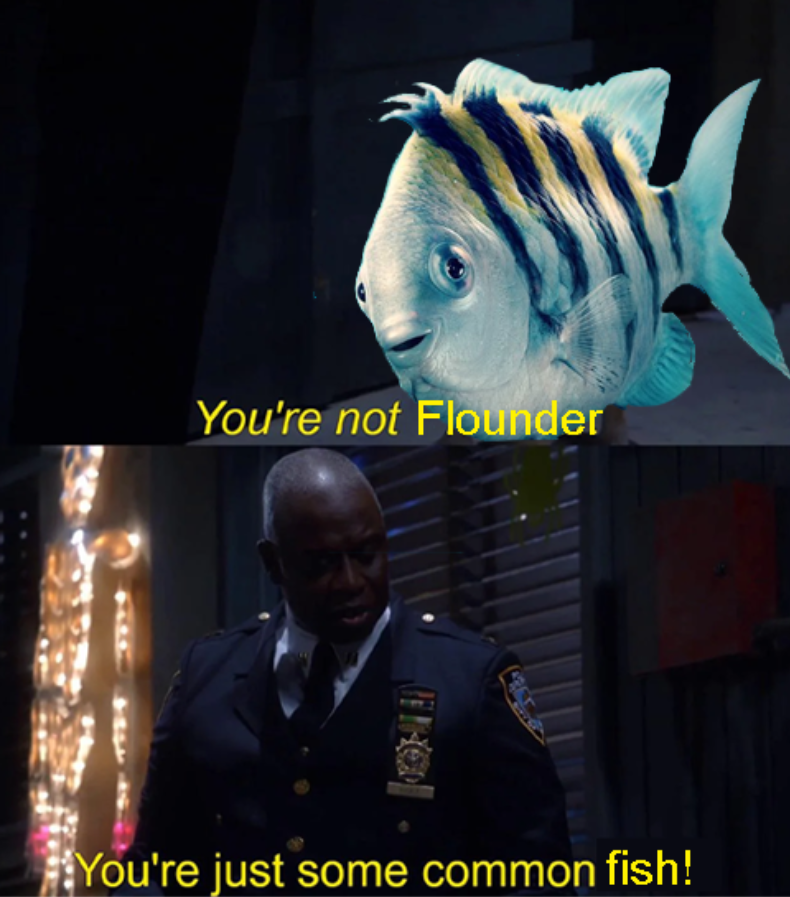 cartoonoholic on Twitter "You're not Flounder, you're just an ugly CGI