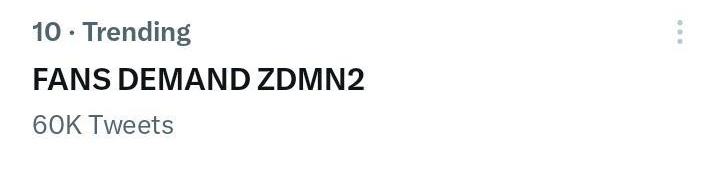 Congratulations guys
60k tweets done 
FANS DEMAND ZDMN2