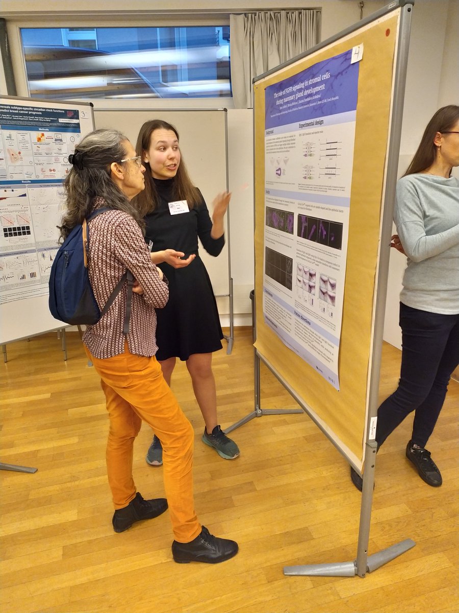 Ema Grofova, a talented P-Pool student from my lab, presenting her research project at the international @enbdc workshop in Weggis 🇨🇭. @Science_MEDMUNI #mousemodel #fibroblast