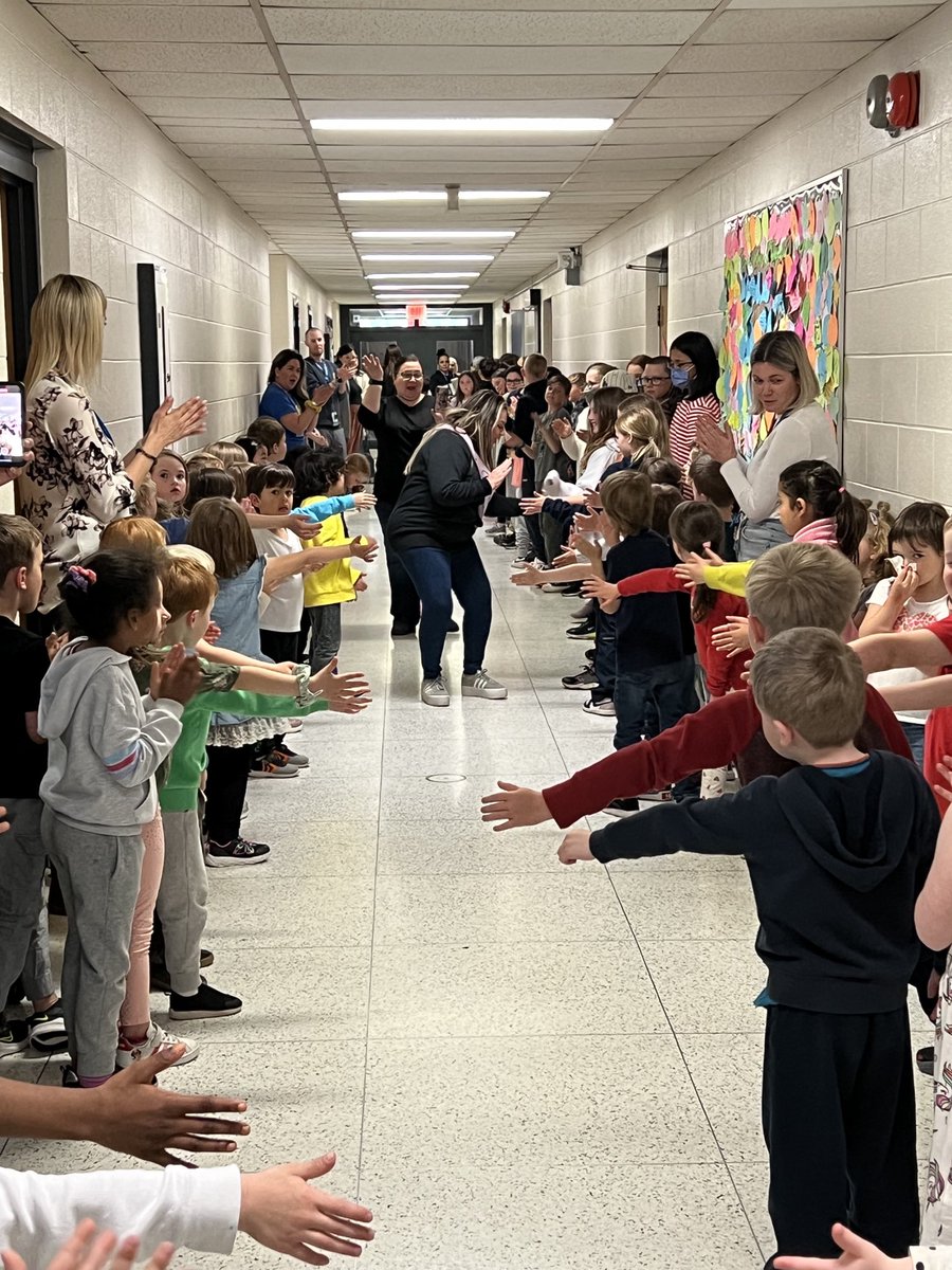 Our amazing, Mrs. Brassard on her last day was surrounded by road runners bidding her a farewell one last time -a spectacular sendoff for a wonderful woman – we will miss you Mrs. Brassard!!