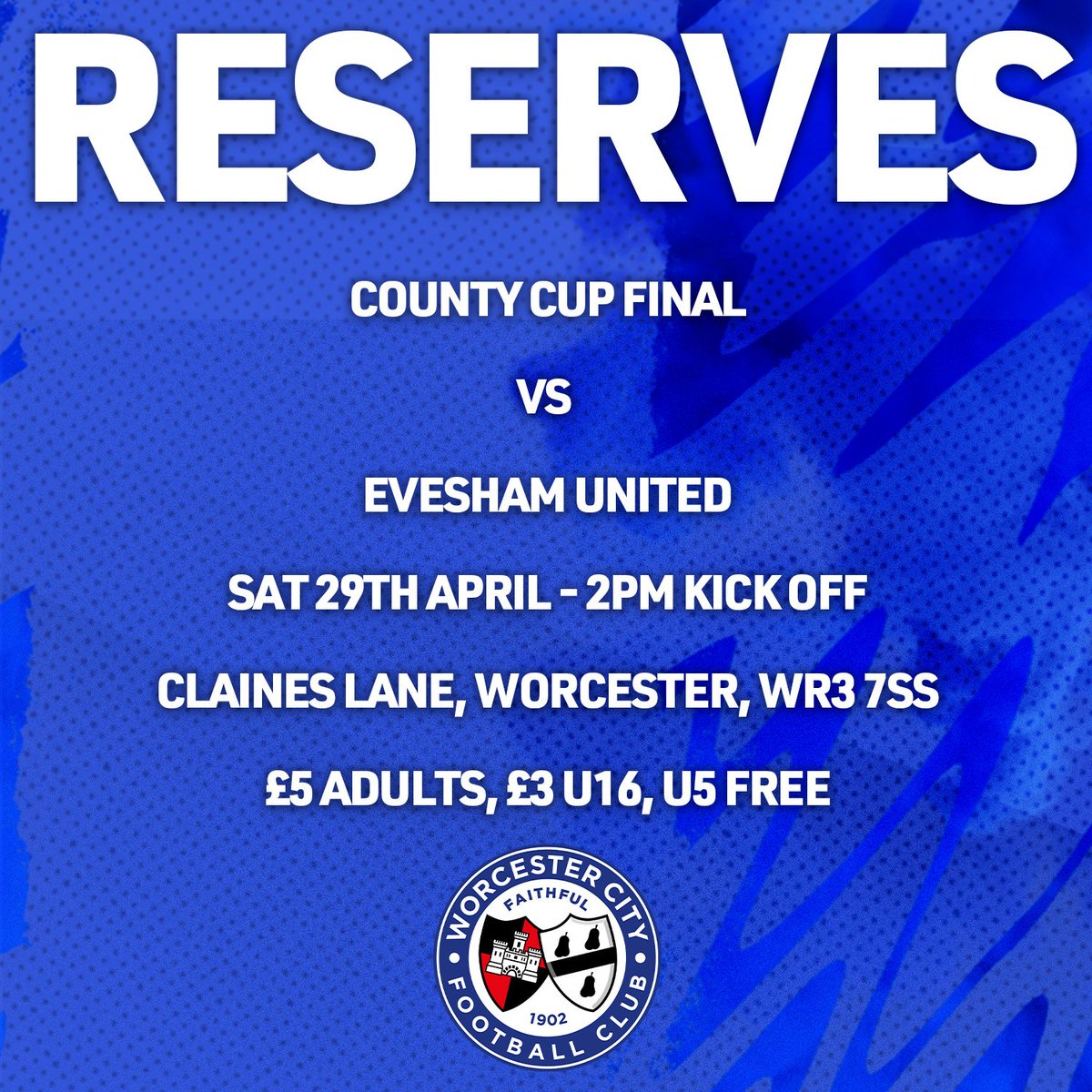 ⚽ Today at Claines Lane!