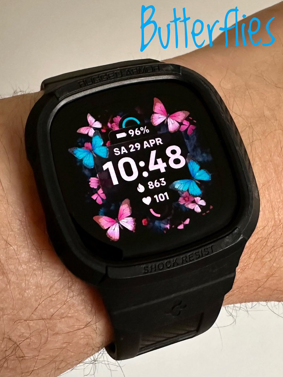 DANdFRA's tweet photo. What’s on your #fitbit today? Stunning new “Butterflies” 🦋 #watchface #clockface by Wim Van Aerschot @VAW for #fitbit #fitbitversa #fitbitsense #fitbitversa2 #fitbitversa3 #made4fitbit #fitness #steps #google #smartwatch #fashion #google https://t.co/KKBfRw08Ie