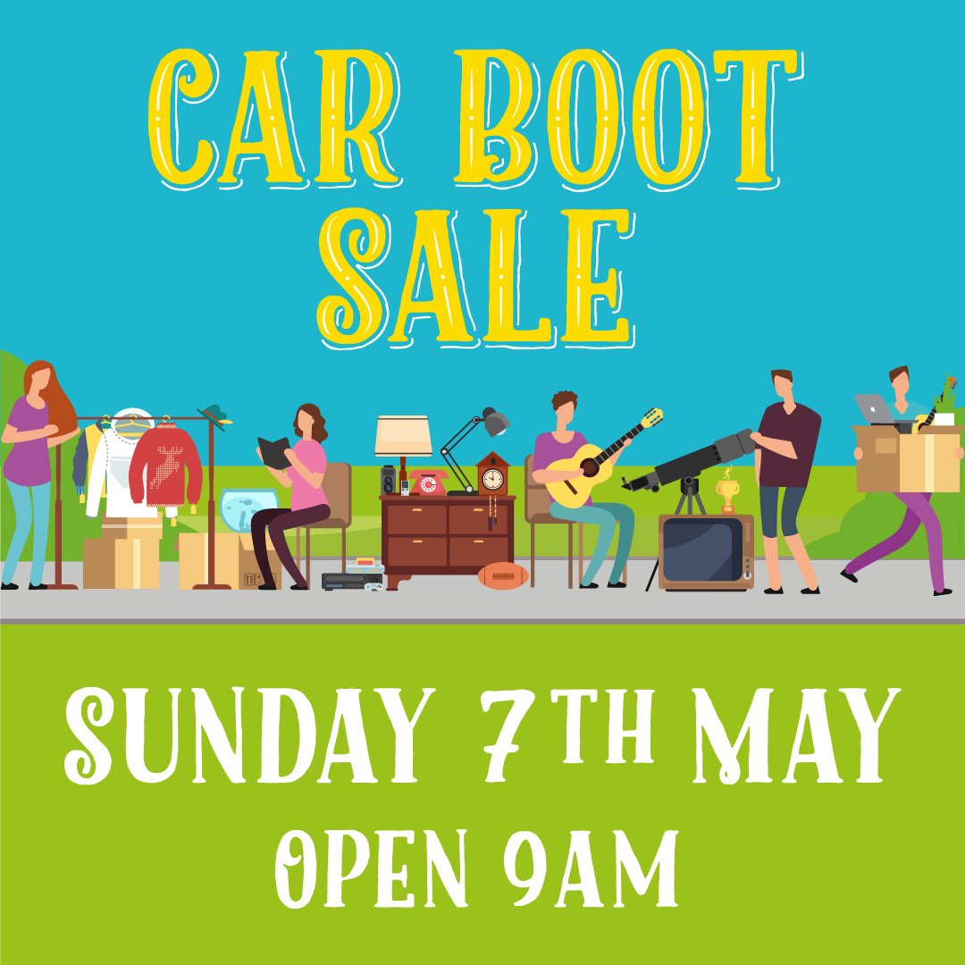 Coronation weekend, we're holding a car boot sale to raise funds for the Hall. 👑

Sunday 7th May. 9am open to the public (8am for traders). At Nidderdale Show Ground. £7 for cars. £10 for vans. 🚗🚙