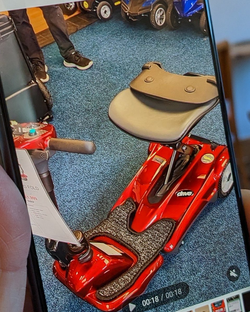 surpriseddh's tweet photo. That smile's not going to last long! 
  
#pareidolia #iseefaces
#thingswithfaces  #iseefaceseverywhere #mobilityscooter https://t.co/iAI2yFUI8d