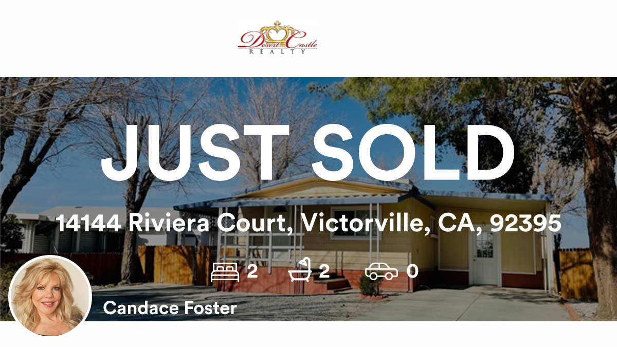 DesertCastleR's tweet photo. 🛌 2 🛀 2
📍 14144 Riviera Court, Victorville, CA, 92395

My latest sale on RateMyAgent.
 00864559
https://t.co/5hW2UIKiJ4

...
#ratemyagent #realestate #Desert_Castle_Realty https://t.co/GxqAJZyfa3