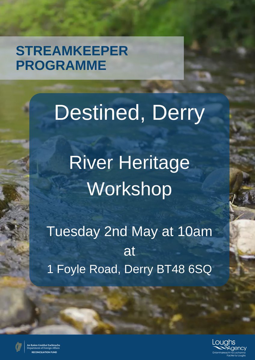 loughsagency's tweet photo. Destined is working together with Loughs Agency to deliver a new StreamKeepers project which provides an opportunity to learn about our local streams, rivers, and lakes.

More information on StreamKeepers can be found at: https://t.co/BFWxjvGTLD

#StreamKeepers  #LoughsAgency https://t.co/uGdZfUfdd1