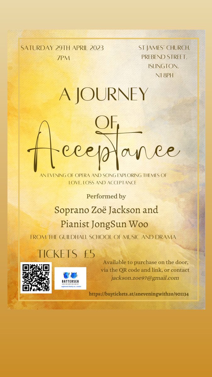 zoe_jacksonn's tweet photo. Not long to go now! 
No plans tonight?? 
Tickets will be available on the door with cash or follow the link/qr code. 
Come along to hear some of the greatest hits by Strauss, Mahler, Lehar, Britten and more… and a retiring pint in a beer garden enjoying the rest of the sun💛 https://t.co/OxuqwybCrS