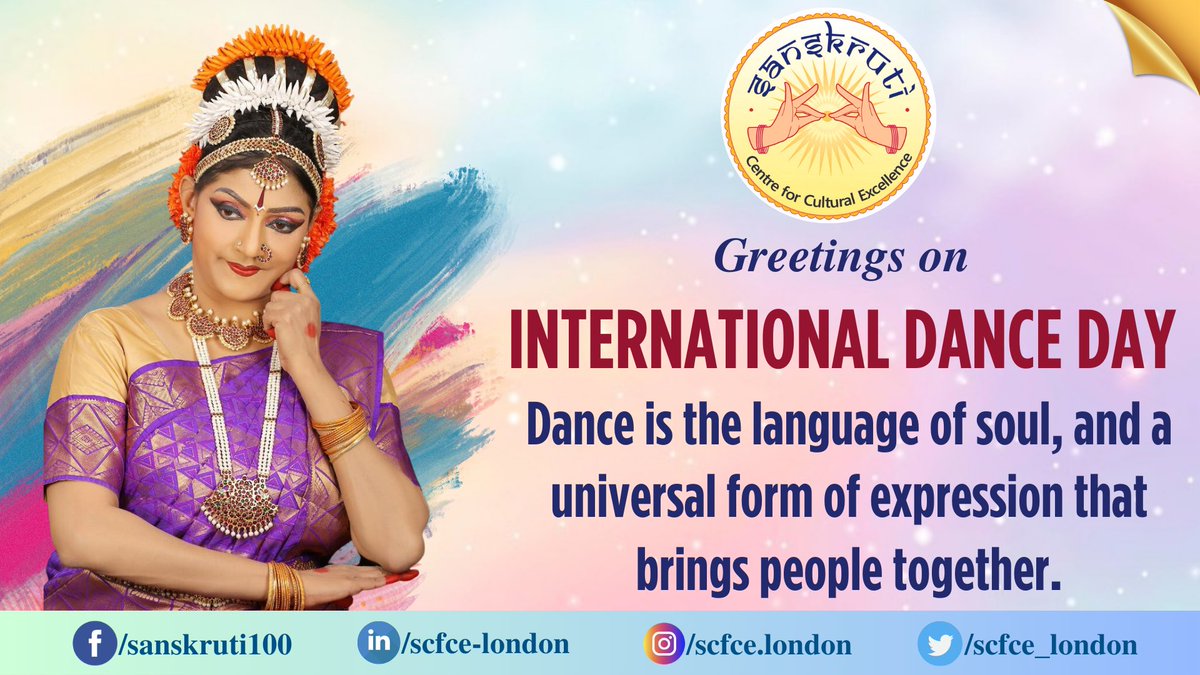 scfce_london's tweet photo. Let us celebrate the joy and beauty of dance and spread positivity.

🌐 https://t.co/CWb19Y1CM0

#InternationalDanceDay #SanskrutiCentre https://t.co/1x1aEJYUEm