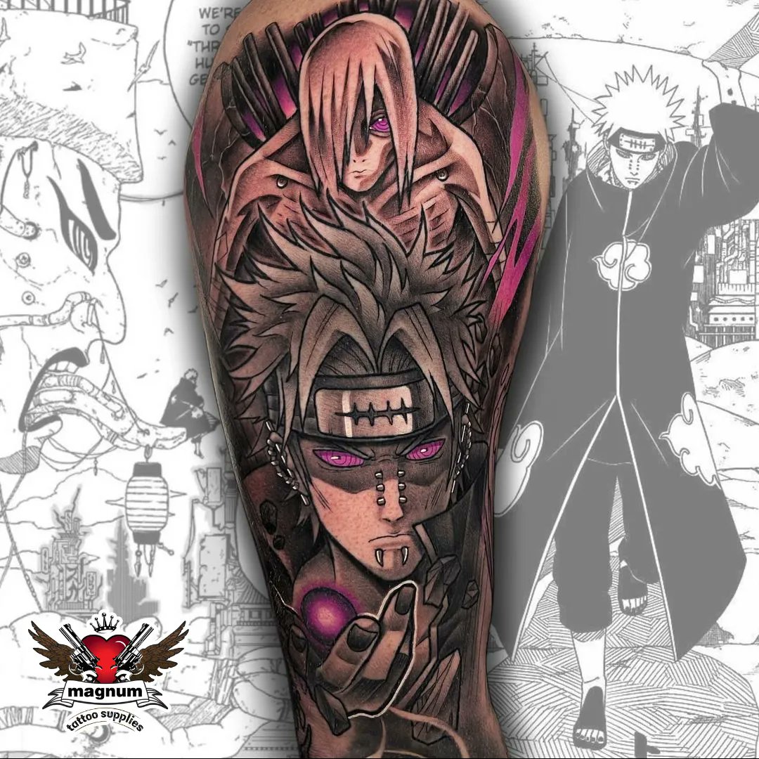Tattoos made with love 🍥 Kakashi + Pain from Naruto anime série #art  #artwork #arttattoos #inked #inkedup #tattoos #tattoostyle… | Instagram