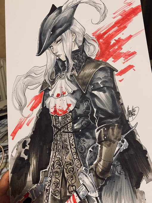 Fan art | Bloodborne - Lady Maria of the Astral Clocktower   
