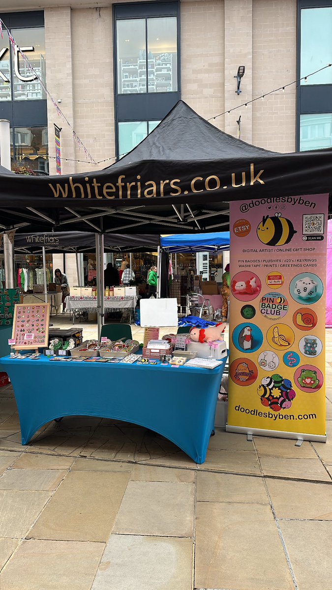 I’ll be at Whitefriars in Canterbury all day seilling pins, stickers, cards and more! Come say hi :-)