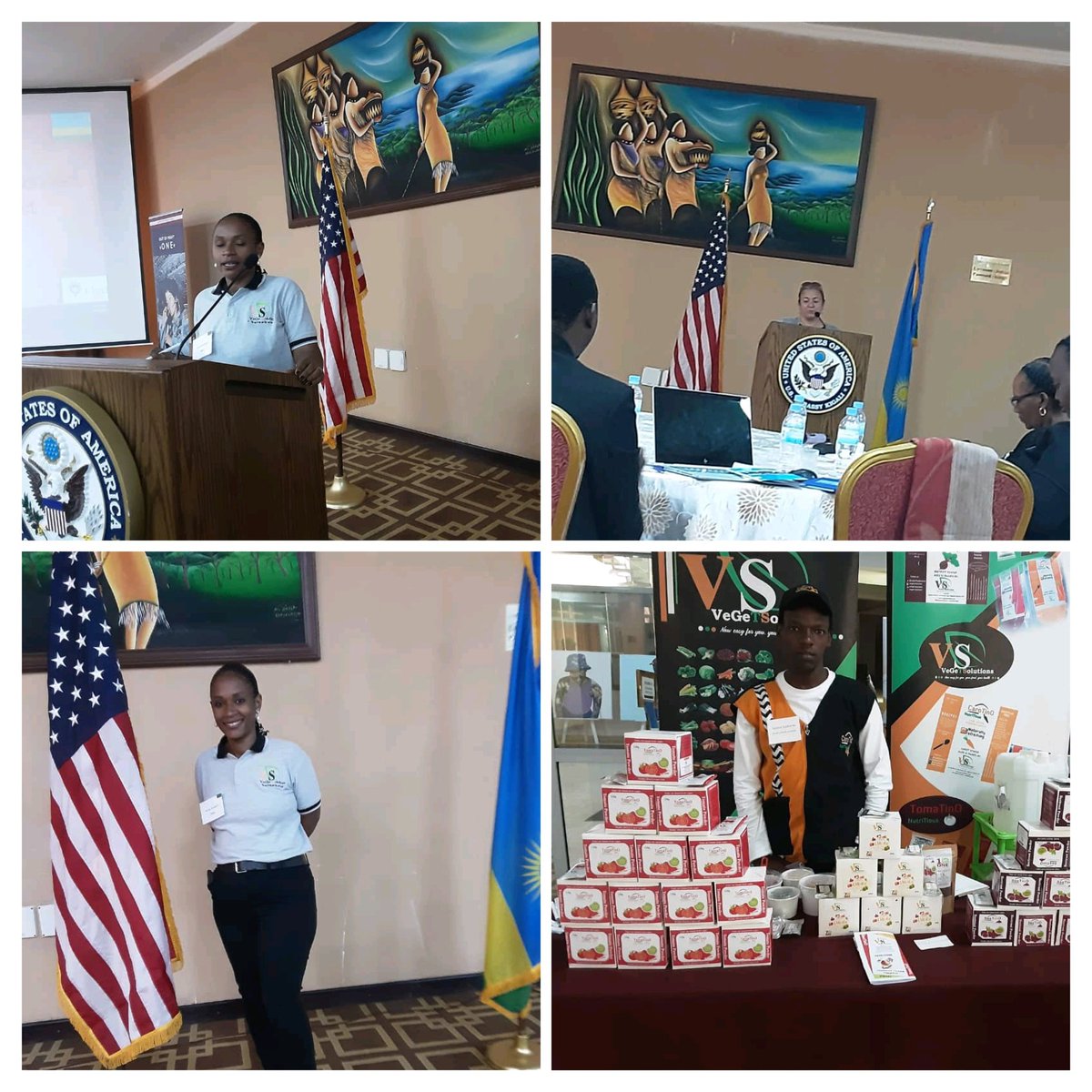"Connect bigger, Impact Bigger"🏇🏇🏇 greafully at U.S Exchange Alumni Symposium.
💢We promote Positive change through promotion of instant Fresh Veggies globally, towards Healthy Lifestyle,💯 Food Sovereignty,💢 &amp;Youth Engagement.<a href="/RwandaHealth/">Ministry of Health | Rwanda</a> <a href="/RwandaIndustry/">NIRDA | Rwanda</a> <a href="/RwandaTrade/">Min of Trade |Rwanda</a>