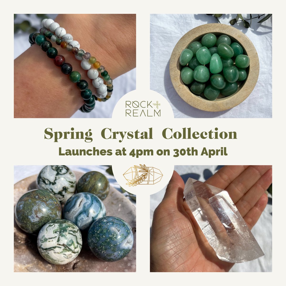 rockandrealm's tweet photo. Excited to be launching a new collection of incredible #crystals Sunday at 4pm!

Full of heart opening, firey &amp; uplifting crystals just in time for #Beltane season starting on the #MayDay2023 

Find us here and start browsing today!
https://t.co/BuOqSHiwGR https://t.co/dsbvZDMsqc