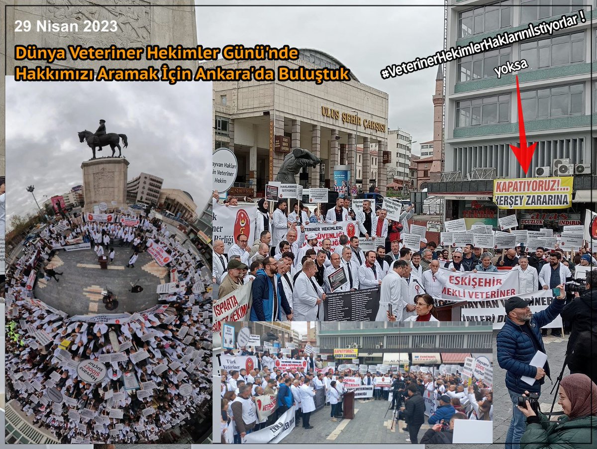 #DünyaVeterinerHekimlerGünü ’nde Hakkımızı Aramak İçin Ankara’da Buluştuk!

#VeterinerHekimlerHaklarınıİstiyor yoksa 👇

(pankart desteği için Ulus esnafına teşekkürler 😀🙏)